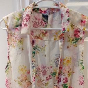 Sheer floral top